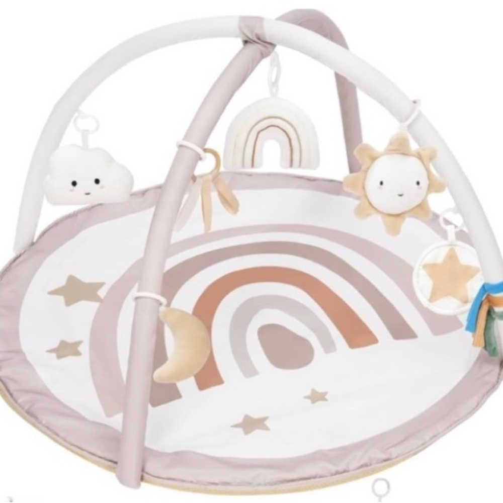 Boho baby playmat gym toys rainbow stars clouds bohemian rug tummy time girl